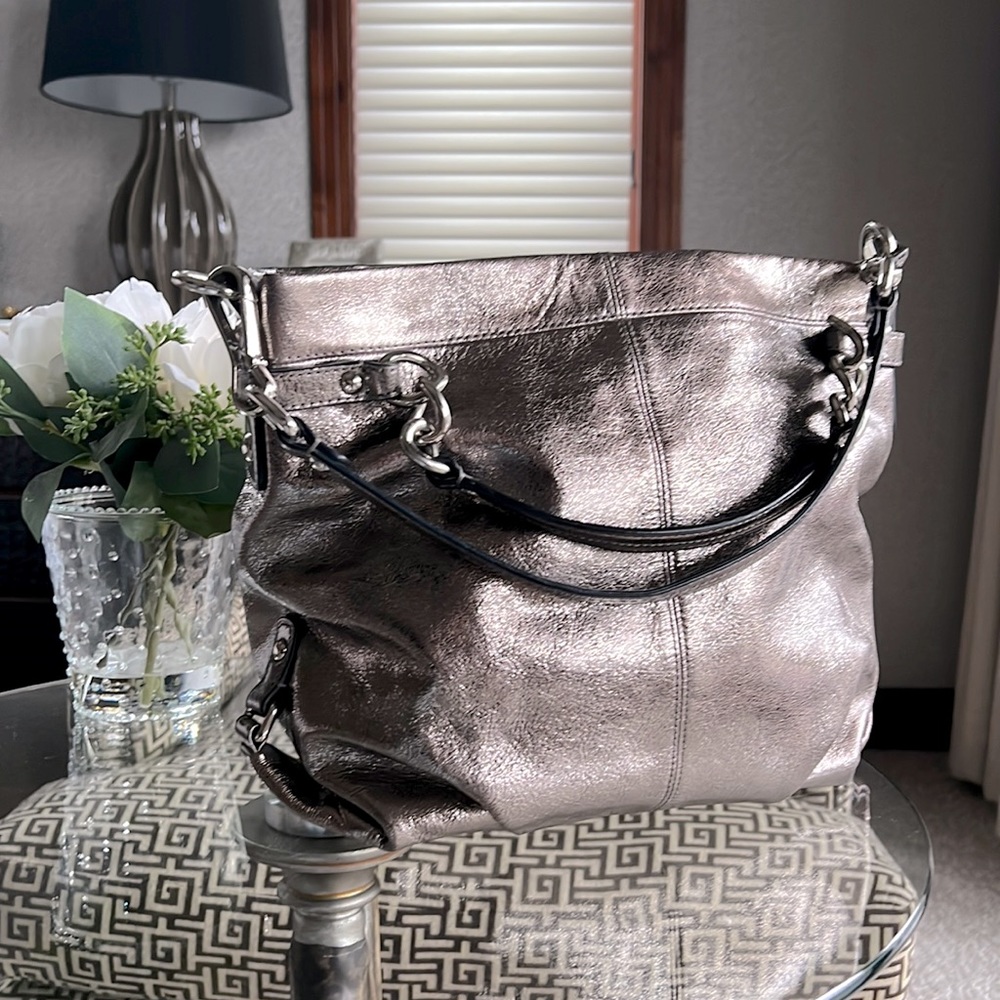 Coach metallic shoulder bag